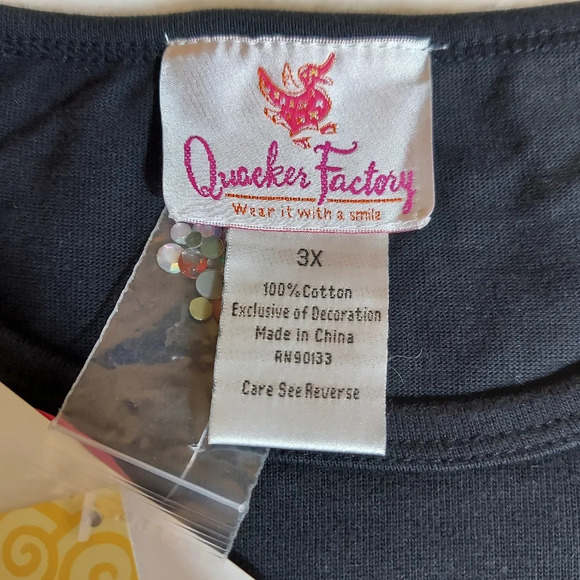 Quacker Factory‎ Rudolph Red Nosed Reindeer 100% Cotton Holiday Top NWT - Picture 3 of 9